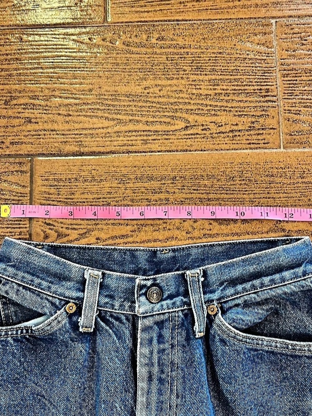Vintage 1970 Levi's Orange tab Wide Leg Jeans Blue size 12 messures 28x30 - Picture 4 of 7
